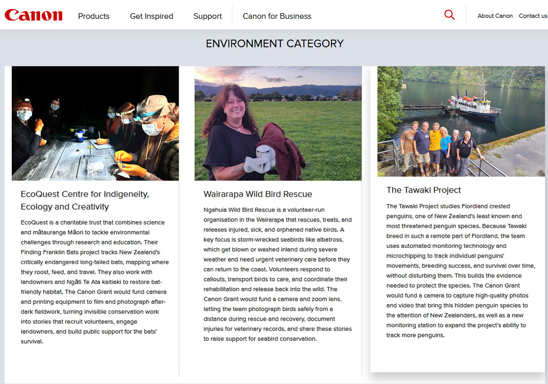 Canon Grants Programme Canon Grants Programme